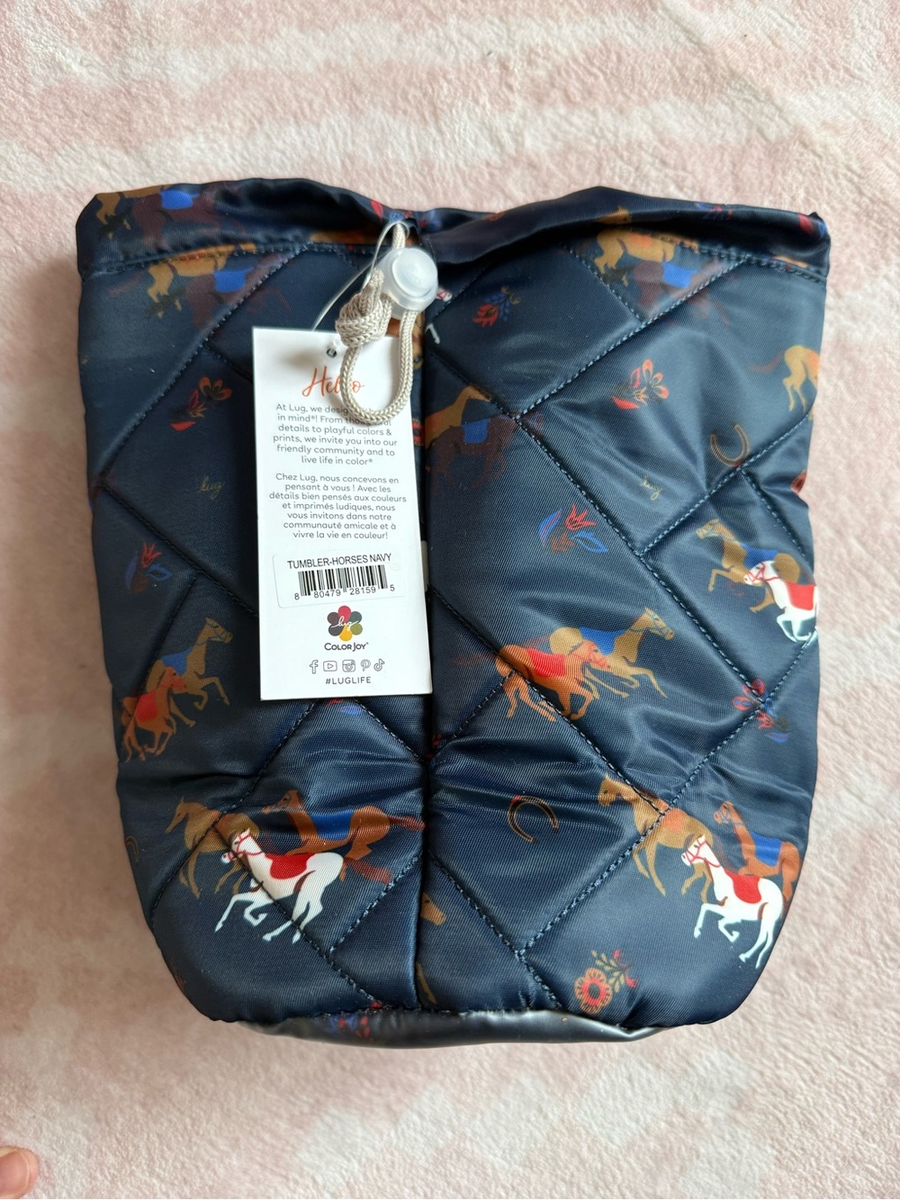🐎 Lug Tumbler Navy Horses NWT 🐎